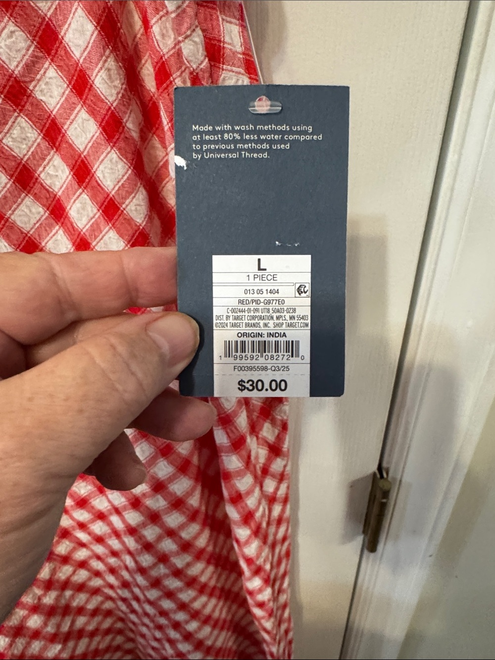 Universal Thread Red and White Gingham Maxi Skirt - Picture 3 of 5